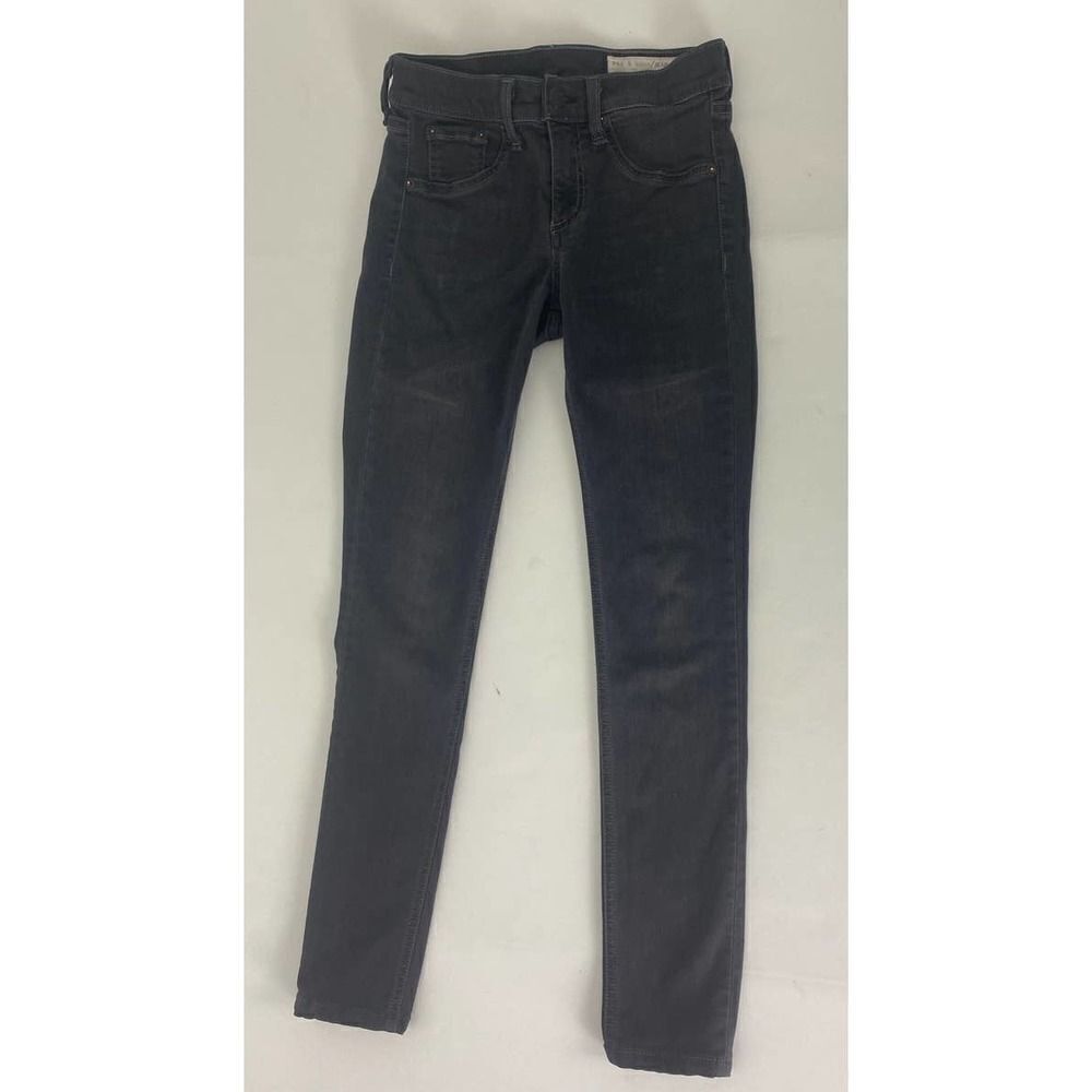 rag & bone legging jean dark gray black skinny stretch W15031769PRE Grunge Sz 25